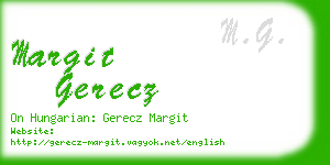 margit gerecz business card